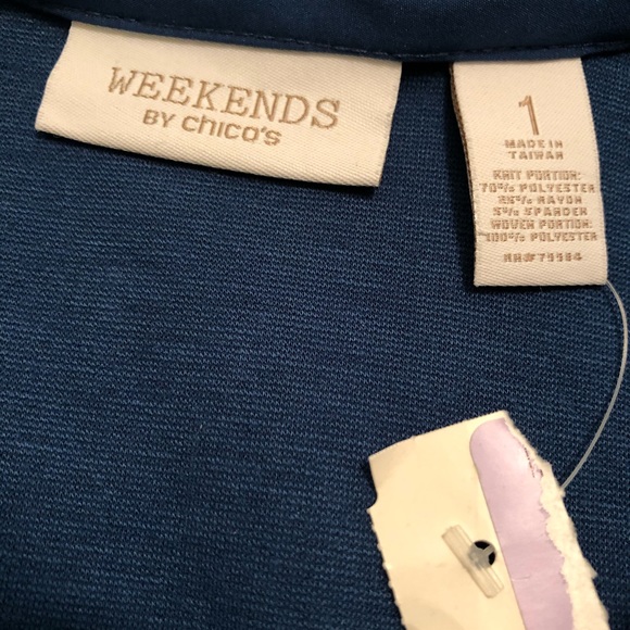 Weekends by Chico’s casual vest. Navy Blue. - Picture 7 of 7